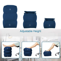 Almohada de viaje inflable de PVC, almohada para reposapiés, cama de avión para niños, coche, autobús, altura ajustable, almohada de descanso para adultos