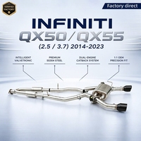 Vente en gros usine pour Infiniti QX50 QX55 2.5L 3.7L 2014-2023 Système d'échappement Catback Valvetronic SS304 avec silencieux, ajustement OEM 1:1