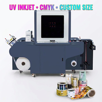 Machine d'impression numérique d'étiquettes adhésives en papier thermique, film PET, PVC, avec encre UV et couleurs CMYK