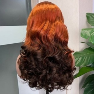 วิกผมลอนเด้งแบบซุปเปอร์ดับเบิ้ลดรอน 100% ผมแท้ 13x4 สีออมเบร - Product Image 3