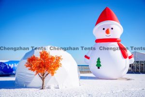 Tráng <span class=keywords><strong>PVC</strong></span> Tùy Chỉnh 6M-40M Hình Cầu Cấu Trúc Cắm Trại Sự Kiện Glamping Khu Cắm Trại Bóng Lều Trắc Địa Dome Lều - Product Image 6