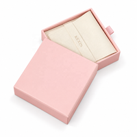 Boîte cadeau de luxe Kexin, boîte à tiroir en papier rigide rose personnalisée avec pochette pour collier, boucles d'oreilles, bracelet, emballage