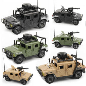 Para Land SWAT Black Hummer Yellow Armored Off-Road Vehicle Building Block Juguete militar Modelo ABS Plástico <span class=keywords><strong>1</strong></span>:<span class=keywords><strong>18</strong></span> <span class=keywords><strong>Escala</strong></span> 40 piezas - Product Image 2