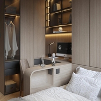 Tatami et armoires en bois sur mesure, designs de luxe pour toute la maison, matériaux haut de gamme, meubles, configurations réglables, chambre d'hôtel