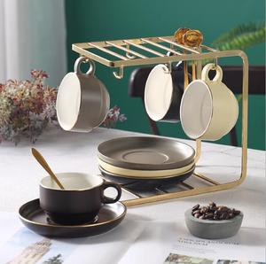 Set Da Caffè in ceramica 19 Pezzo in stile Europeo Classico Tazza di Caffè Piattino Pomeriggio 6 Persone Usano Tè In Porcellana Set Da Caffè - Product Image 2