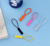 Passe-fermeture à glissière en caoutchouc décoratif, 10 pièces, cordon en Nylon, extractible pour Extension de fermeture éclair