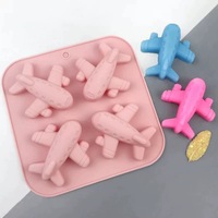 Chambre petit avion en forme de bac à glace en Silicone moule outil de cuisson carré réutilisable pour bricolage gâteau chocolat et savon décorations