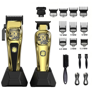 ชุดอุปกรณ์ตัดผม DLC Blade 9000RPM แบบชาร์จไฟได้ สำหรับช่างตัดผมมืออาชีพ ปรับระดับการตัดได้ ใช้ในบ้านได้ แบตเตอรี่ 2000mAh ภาษาอังกฤษ - Product Image 4