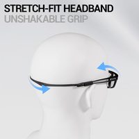 Lunettes de sport de basketball avec monture à verres correcteurs intégrés, ultra légères, équipées d'une sangle de tête réglable