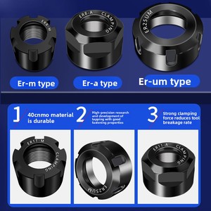 <span class=keywords><strong>Shendong</strong></span> CNC Hochpräzisions-Hartmetall-Werkzeughaltermutter Spindel ER25A UMS Graviermaschinenfutter ER-Mutter Hergestellt in China - Product Image 4