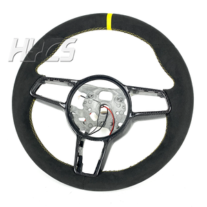 พวงมาลัยคาร์บอนไฟเบอร์และหนังแบบปรับแต่งเองสำหรับรถปอร์เช่ พานาเมร่า คาเยนน์ <span class=keywords><strong>957</strong></span> 911 958 970 92A 2011 - Product Image 2