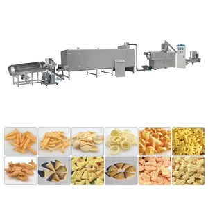 Yüksek kaliteli çok fonksiyonlu buğday mısır unu şişirilmiş üretim hattı peynir aperatif yiyecek ekstrüderi yapma makinesi satılık