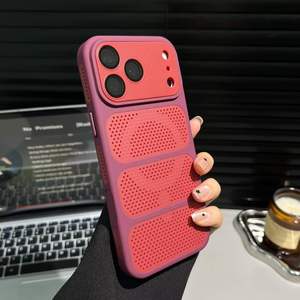 Coque de téléphone respirante et rafraîchissante pour iPhone 16 Pro Max 14 15 17 Air 18 Pro, dissipation thermique, coque magnétique avec protection d'objectif - Product Image 5