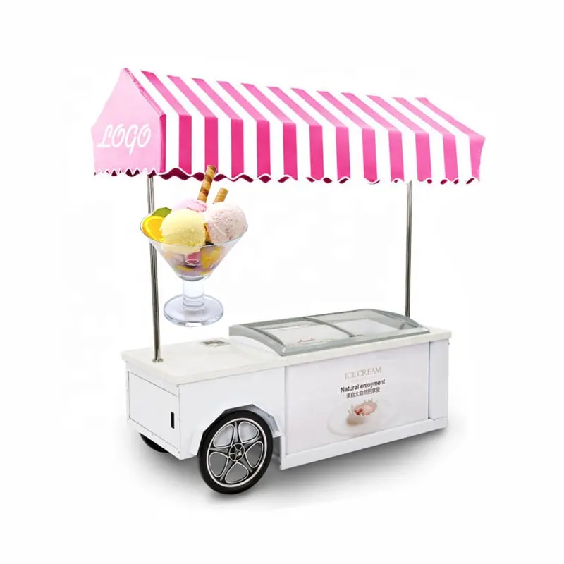 Gelato Automaat Trolley Met Elektrische Koude Plaat 6-12 Pannen Ijskar