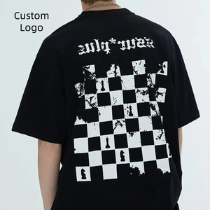 T-shirt streetwear blanc en jersey de coton lourd de haute qualité, impression DTG personnalisée du logo - Product Image 1