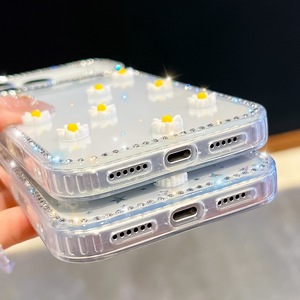 Ốp đ<span class=keywords><strong>i</strong></span>ện thoạ<span class=keywords><strong>i</strong></span> TPU mềm hình hoa cúc 3D đính kim cương lấp lánh Lady Shiny Glitter Star dành cho Apple iPhone 17 Pro Max 17 Pro 17 air 16E 16 15 14 Plus - Product Image 6