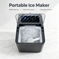 Nouvelle machine à glace portable 2026, débuts mondiaux, batterie intégrée, 3 brevets nationaux, fabrication rapide de glaçons en 6 minutes, machine à glaçons masticables
