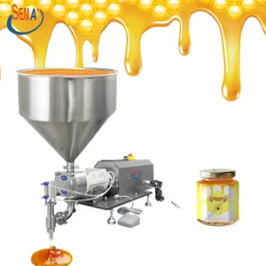 Semi automatic single head paste filling machine with heating tank and mixing system