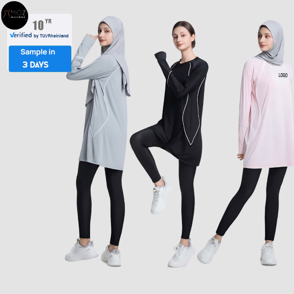 Wholesale Modest Long Sleeve Sport Top - Quick-Dry Muslim Gym Wear for Yoga & Outdoor Fitness Conservative Activewear for Women