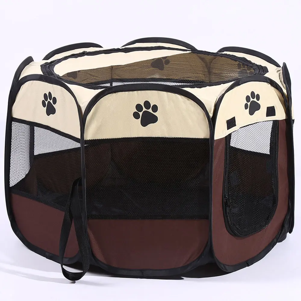 Tenda tempat tidur hewan peliharaan portabel dapat dilipat, kain Oxford rumah kucing anjing dapat dilepas tahan lama dapat dilipat
