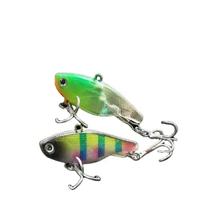 Soft bait Vib lure 4.5cm5.5g minnow Lead fish Vibrating With treble jigg hook winter whopper plopper fishing