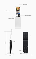 Kiosque de paiement tout-en-un OSCAN 21,5 pouces sur pied, compatible Android/Linux/Windows, avec scanner et imprimante intégrés, écran tactile capacitif