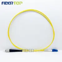 Fibertop lc para fc LC-FC 9/125 2.0mm os2 singlemode simplex, cabo ótico de fibra óptica de pvc