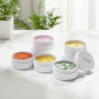Masque pour les yeux en gel végétalien avec acide hyaluronique, collagène et vitamine C, masque en silicone anti-rides pour tous types de peaux