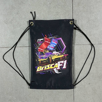 Sac à cordon personnalisé avec logo promotionnel, sac à dos sport en polyester 100D pour la gym, les événements professionnels et les cadeaux