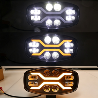 Nouvelle lampe de travail LED rectangulaire de 9 pouces 36W, ambre DRL, étanche IP67, 12-48V, 6000lm, en aluminium moulé sous pression, lampe auxiliaire de conduite tout-terrain