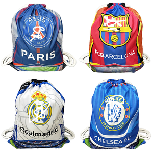 Sac à dos à cordon personnalisé pour les fans de football, sac en polyester imprimé numériquement avec le drapeau de la Coupe du monde de football, cadeau - Product Image 3