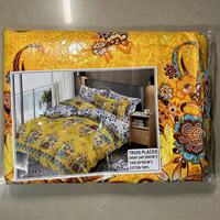 Parure de lit de haute qualité trois places, ensemble de draps en coton pour lit king size, 4 pièces, 2 draps et 4 taies d'oreiller