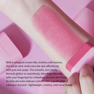 Venta al por mayor Vegan Blush Tint Impermeable Eye Lip Cheek Makeup 3 en 1 Private Label Cream Blush Stick - Product Image 2