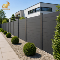 Panneaux de clôture à persiennes semi-privées en aluminium moderne, thermolaqués, pour jardin, terrasse, balcon, extérieur, résidentiel