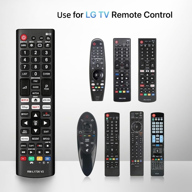 RM-L1726 V2 Universal Remote Control Use for All LG TV Remote Compatible with All LCD, LED, OLED, UHD, HDTV, 3D and 4K Smart TV