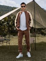 Automne deux pièces hommes sport loisirs ensemble 100% Polyester grande taille respirant à manches longues pull vêtements d'extérieur Style formel