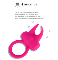 Wiederaufladbare 5-Gang-Penisverschluss-Silikon-Hülse Vibrationsringe Mini-Sex-Paare Nippel-Stimulations-Erwachsenenspielzeug für Sexual-Lifting