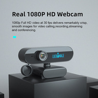 Cámara Web H803B 1080P FHD 30FPS con Anillo Magnético Anti-Interferencia, Cable Largo USB y Micrófono para Trabajo Remoto