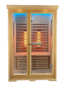 Sala de Sauna interior de cedro rojo moderno de lujo para 2-4 personas con calentador de cerámica pura <span class=keywords><strong>100</strong></span>% Panel de Control de computadora de 1500W para uso en Villa - Product Image 2