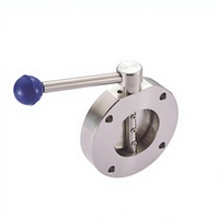 Vanne papillon sanitaire en acier inoxydable SS316L KF40 à commande manuelle, haute pression, haute température, avec joint en silicone