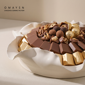Omaysn Chocolate <strong>Plate</strong> <strong>Ceramic</strong> Fruit <strong>Plate</strong> <strong>Ceramic</strong> Fruit Shape <strong>Plates</strong> Fruit Shape <strong>Plate</strong> Set Multicolor Glazed Elongated Oval - Product Image 4