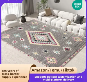 Alfombra Plegable Estampada Estilo Americano, Lavable a Máquina, Antideslizante, para Sala de Estar o Dormitorio, Resistente a las Manchas, Fácil de Cuidar, para Sofá - Product Image 5