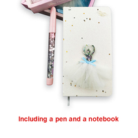 Cuaderno Creativo de Ballet para Niñas con Bolígrafo, Set de Regalo, Diario de Hadas de Dibujos Animados para Estudiantes, Cuaderno con Alas
