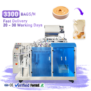 Máquina Envasadora de Bolsas de Pasta de Mantequilla de Maní Totalmente Automática de 100 ml y 180 ml, Máquina de Llenado y Sellado de Bolsas Preformadas - Product Image 1