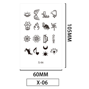 Autocollant de tatouage temporaire de dessin animé, transfert à l'eau, semi-permanent, pour le corps, pour filles, enfants, fêtes, usage professionnel, festivals - Product Image 6