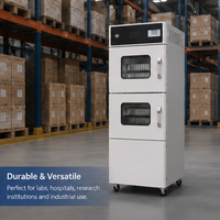 Gabinete de Secado al Vacío Médico de 68L, Temperatura Ajustable de 40-80°C, Acero Inoxidable, Equipo de Laboratorio Moderno de Alta Calidad