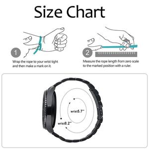 KeepWin <span class=keywords><strong>Samsung</strong></span> Galaxy reloj de 3 <span class=keywords><strong>Fit</strong></span> <span class=keywords><strong>2</strong></span> Acero inoxidable Acero reloj bandas Correa 20 mm con botón de oro 24mm 22mm 18mm, 16mm - Product Image 3