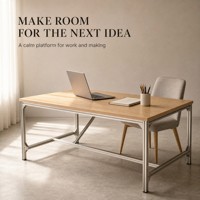 Bureau d'ordinateur ergonomique, durable et multifonctionnel avec surface en verre, profil en alliage d'aluminium, table d'écriture de studio