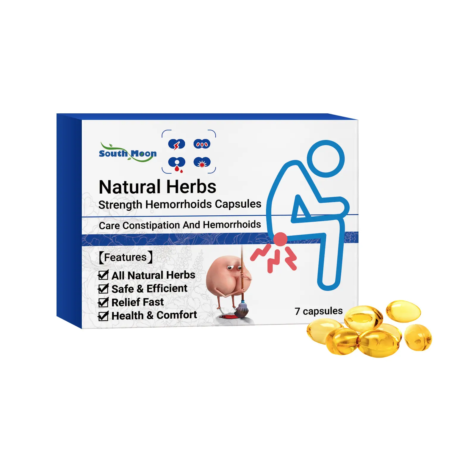 New Arrival Herbal Hemorrhoid Capsule Herbal Repair Anal Relieve Itching Discomfort Anal Hemorrhoid Capsule