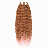 Iriswigs Extensions de cheveux synthétiques à ondulations profondes, bouclées afro-kinky, pour crochet, double trame, 100g, résistantes à la chaleur